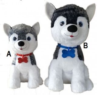 Obrázek z Husky sedící velké oči plyš 60cm 2barvy 